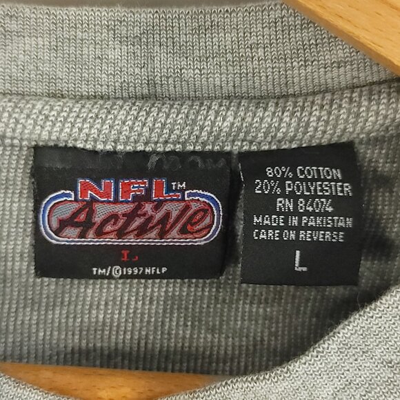 Dallas Cowboys Sweatshirt Mens Large NFL Active Gray Blue Embroidered Distressed - Picture 5 of 12